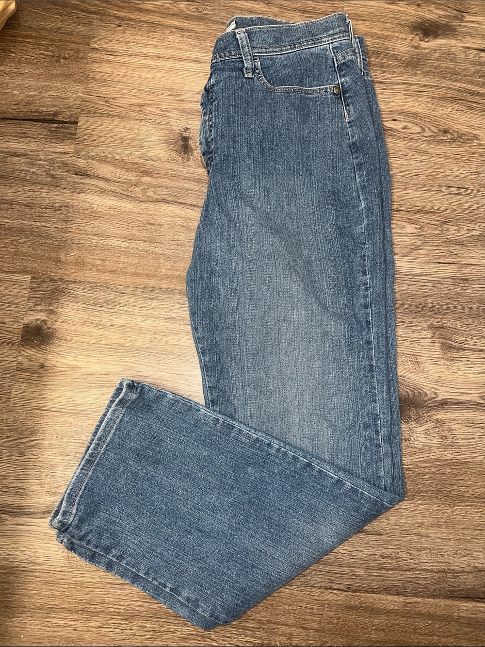 Lee Classic Fit Straight Leg Jeans Medium Wash Blue Denim 12 Petite 350528J